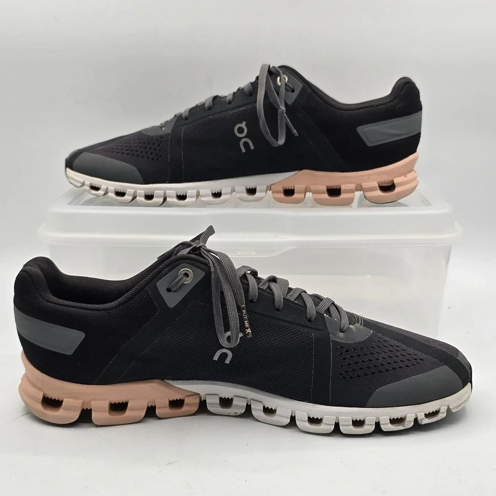On Cloudflow Shoes Womens Size 10.5 Black Mesh Lace Up Running Sneakers CloudTec